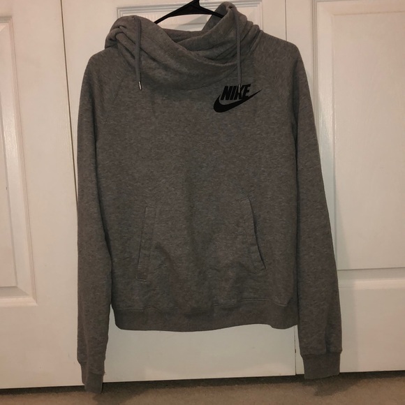 Nike Tops - Gray Nike cowl neck hoodie